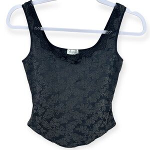 Arianne Vintage Black Floral Lace Shapewear Camisole Tank Top